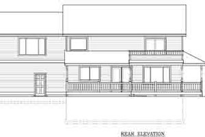 Exterior - Rear Elevation for Farmhouse House Plan #102-203 - 3 bed, 2.5 bath