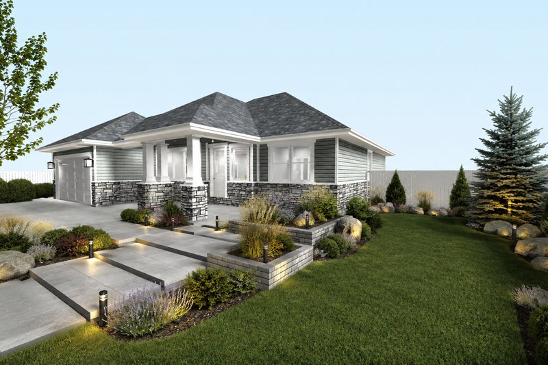 Architectural House Design - Exterior - Rear Elevation 2 for Country House Plan #1060-498 - 3 bed, 2 bath