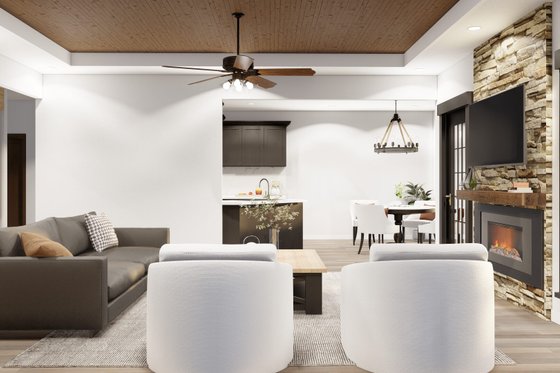 Interior - Family Room 2 for Craftsman House Plan #17-2219 - 3 bed, 2 bath