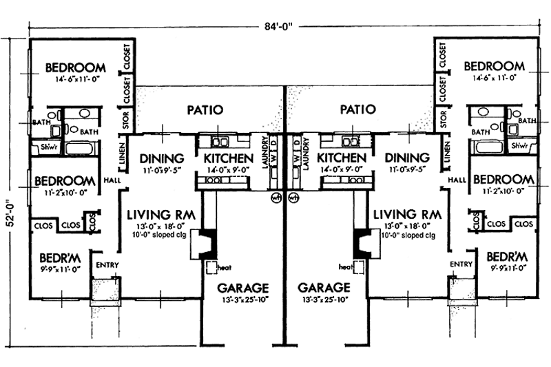 Architectural House Design - Floor Plan - Main Floor for Contemporary House Plan #320-1245 - 3 bed, 2 bath