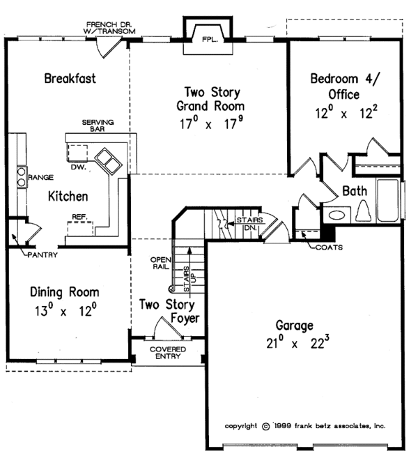 House Design - Colonial Floor Plan - Main Floor Plan #927-692