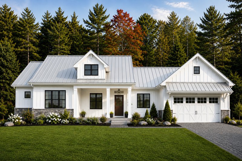 Architectural House Design - Exterior - Front Elevation 3 for Farmhouse House Plan #928-429 - 2 bed, 2.5 bath