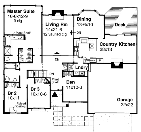 Home Plan - Country Floor Plan - Main Floor Plan #320-507