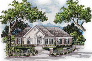 Dream House Plan - Mediterranean Exterior - Front Elevation Plan #952-239