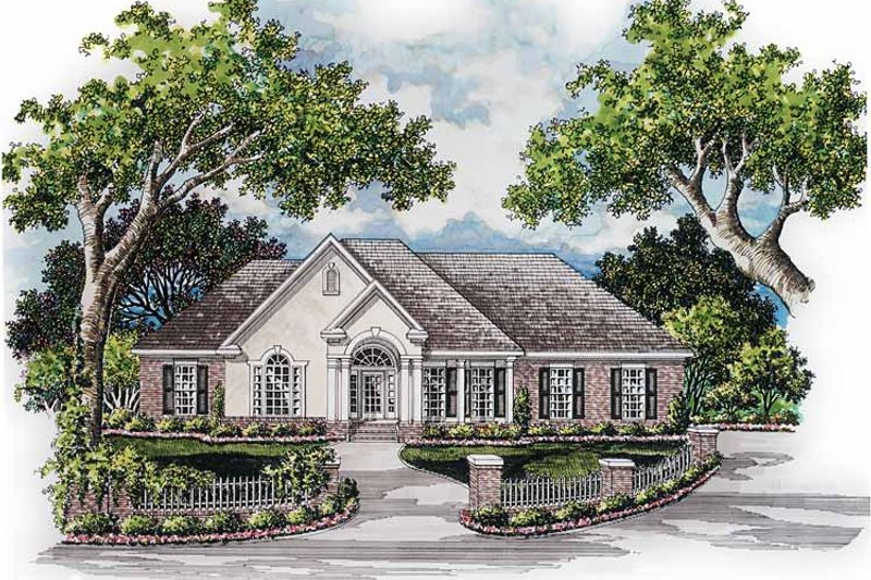 Dream House Plan - Mediterranean Exterior - Front Elevation Plan #952-239