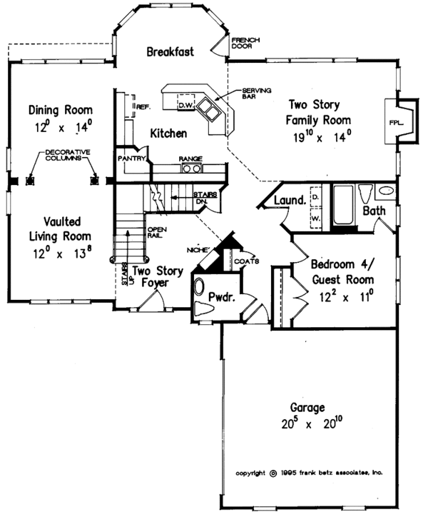 House Plan Design - European Floor Plan - Main Floor Plan #927-95