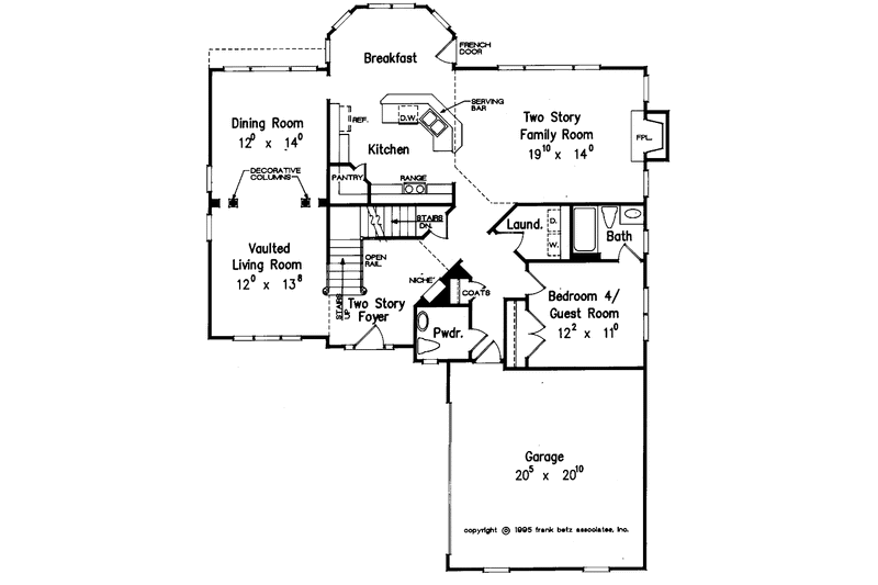 Home Plan - Floor Plan - Main Floor for European House Plan #927-95 - 4 bed, 3.5 bath