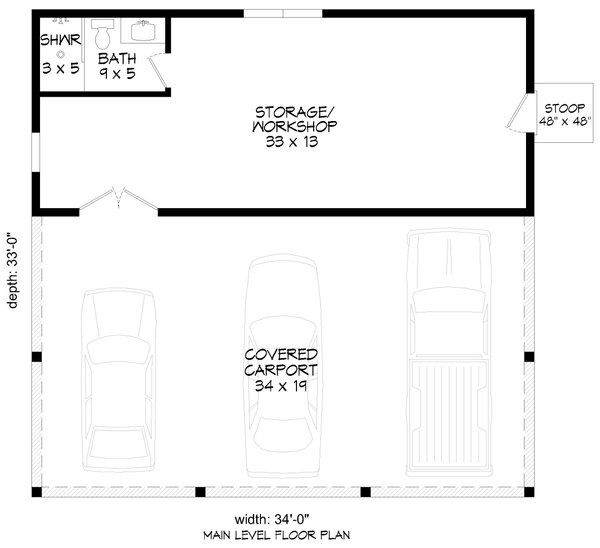 House Blueprint - Craftsman Floor Plan - Main Floor Plan #932-1292