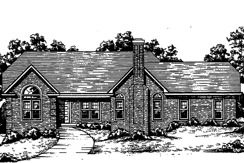 Home Plan - Exterior - Front Elevation 3 for Country House Plan #30-281 - 3 bed, 2 bath