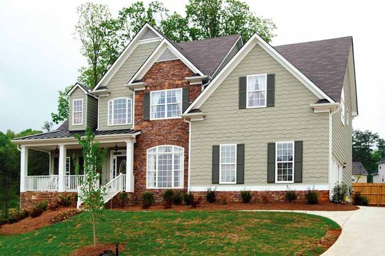 Exterior - Front Elevation 3 for Country House Plan #927-157 - 4 bed, 3.5 bath