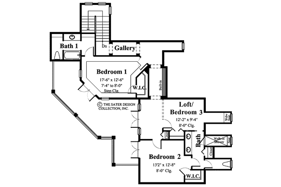 Floor Plan - Upper Floor for Country House Plan #930-89 - 5 bed, 5 bath