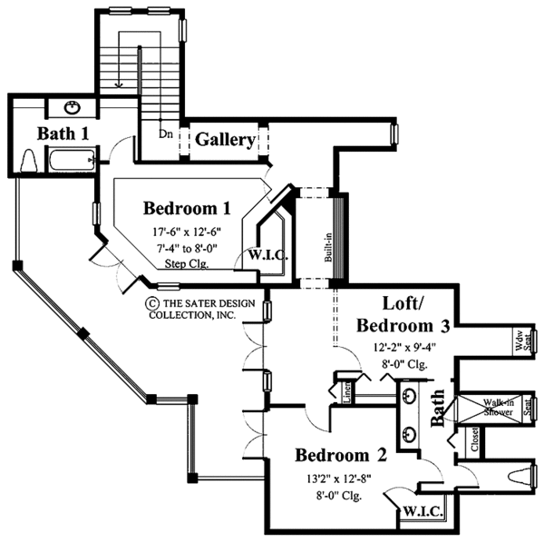 House Plan Design - Country Floor Plan - Upper Floor Plan #930-89