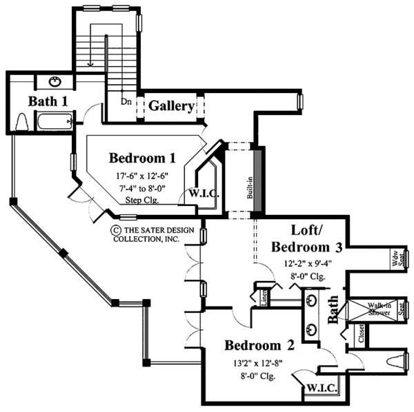 Country Floor Plan - Upper Floor Plan #930-89