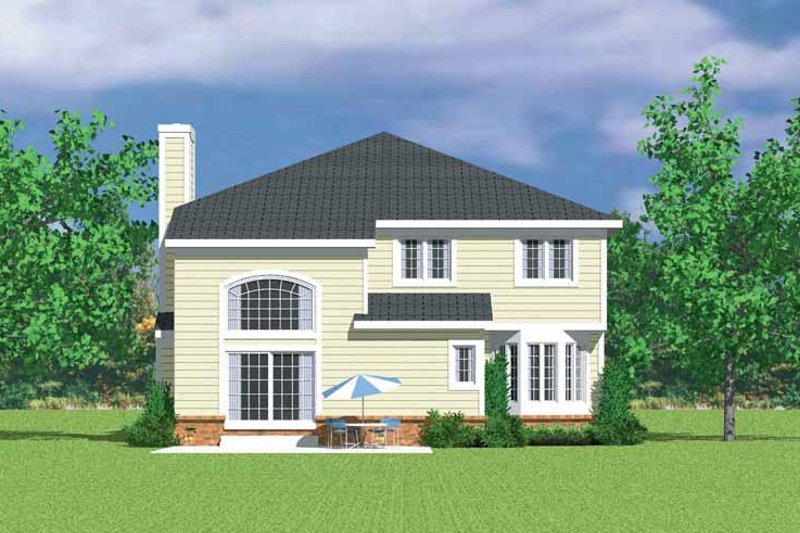 Architectural House Design - Country Exterior - Rear Elevation Plan #72-1124