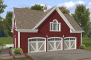 Craftsman Style House Plan - 1 Beds 1 Baths 750 Sq/Ft Plan #56-673 