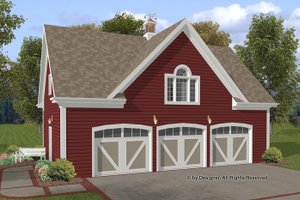 Exterior - Front Elevation 3 for Craftsman House Plan #56-673 - 1 bed, 1 bath