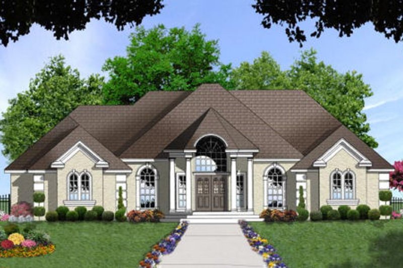 House Plan Design - European Exterior - Front Elevation Plan #40-320