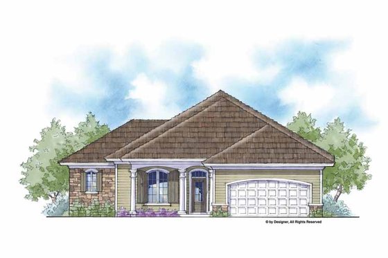 Exterior - Front Elevation 3 for Farmhouse House Plan #938-30 - 3 bed, 2 bath