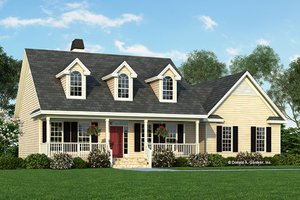 Country Exterior - Front Elevation Plan #929-222