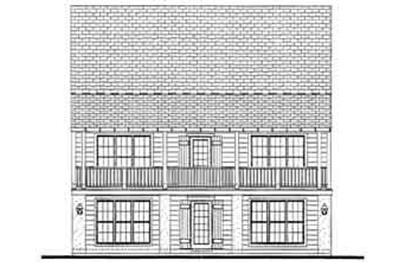 Exterior - Rear Elevation for Farmhouse House Plan #406-178 - 2 bed, 1 bath