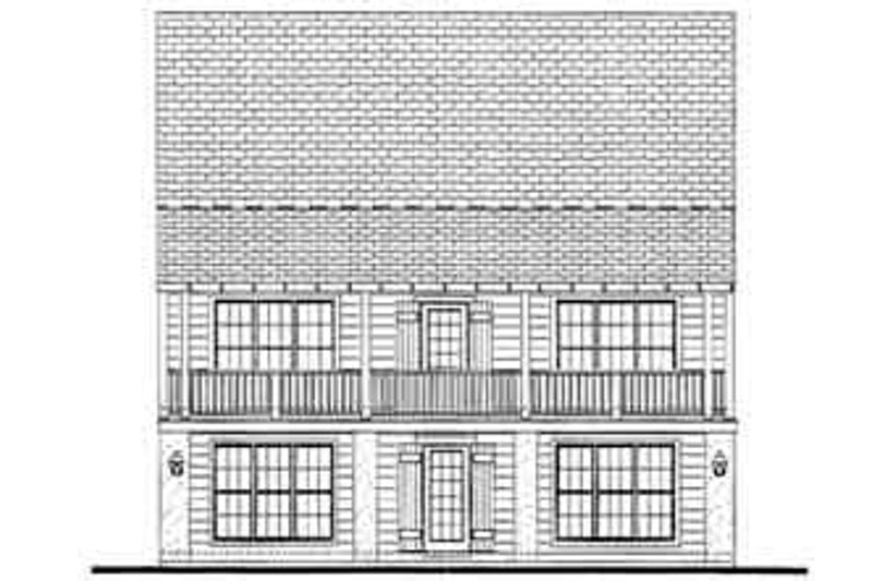 House Design - Exterior - Rear Elevation for Farmhouse House Plan #406-178 - 2 bed, 1 bath