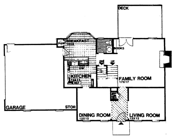 Colonial Floor Plan - Main Floor Plan #30-275