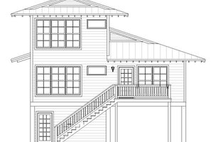 Exterior - Rear Elevation for Beach House Plan #932-274 - 4 bed, 4 bath