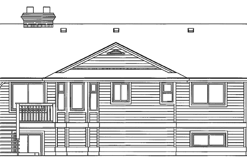 House Plan Design - Exterior - Rear Elevation for Country House Plan #47-699 - 3 bed, 2 bath