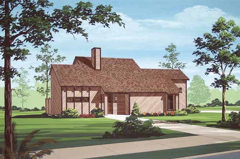 Architectural House Design - Traditional Exterior - Front Elevation Plan #45-418