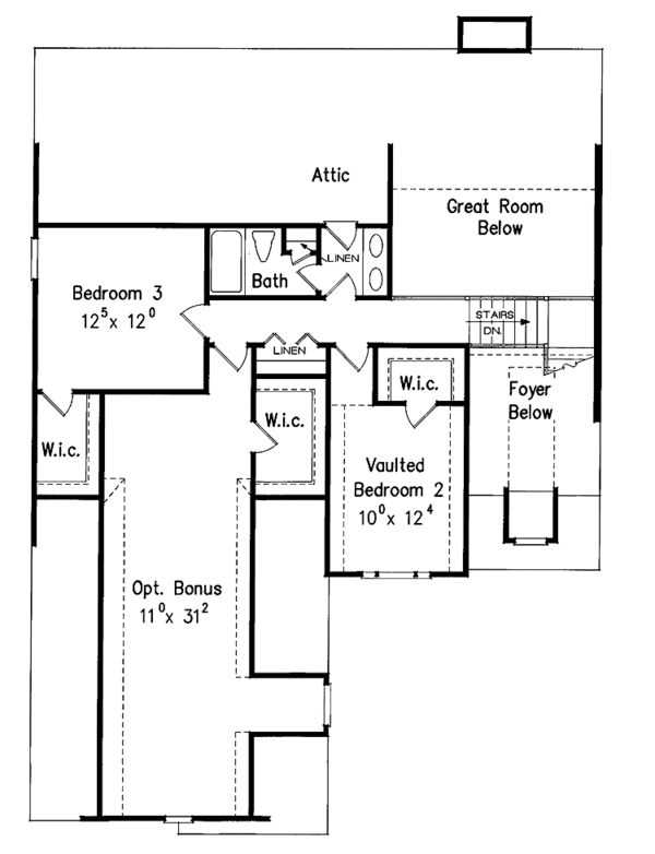 Dream House Plan - Country Floor Plan - Upper Floor Plan #927-824