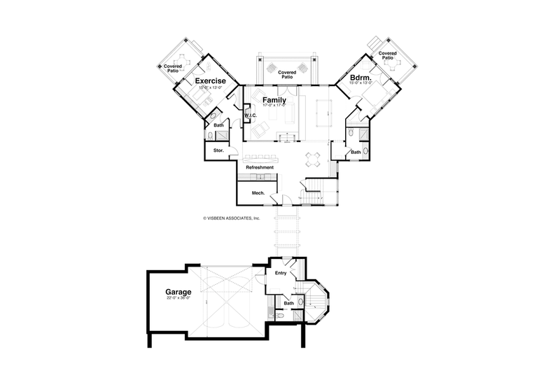 Home Plan - Floor Plan - Lower Floor for Craftsman House Plan #928-259 - 4 bed, 5.5 bath