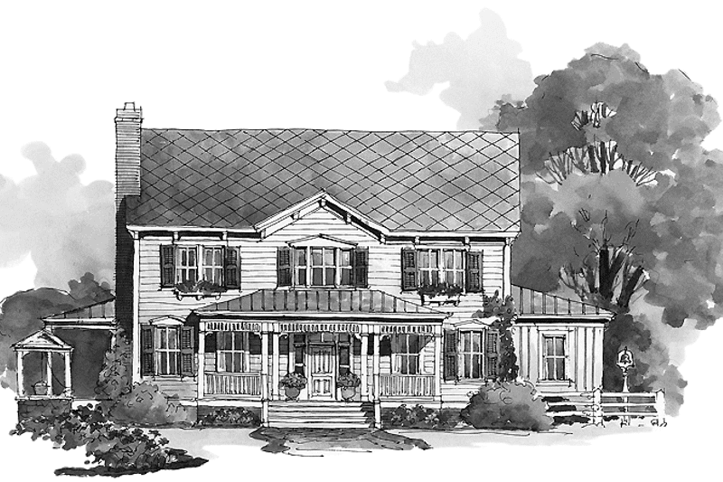 Dream House Plan - Exterior - Front Elevation 3 for Victorian House Plan #429-200 - 4 bed, 3.5 bath