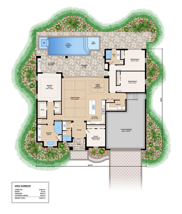 Contemporary Floor Plan - Main Floor Plan #1083-10