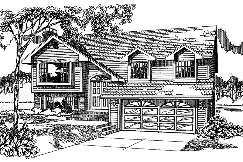 House Blueprint - Contemporary Exterior - Front Elevation Plan #47-711