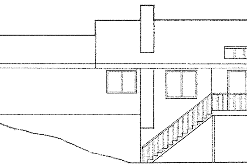 Home Plan - Exterior - Rear Elevation for Ranch House Plan #60-851 - 3 bed, 2.5 bath