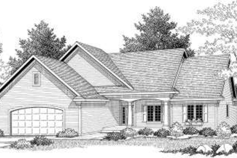 Home Plan - Traditional Exterior - Front Elevation Plan #70-595