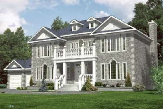 Exterior - Front Elevation for European House Plan #138-124 - 4 bed, 2.5 bath