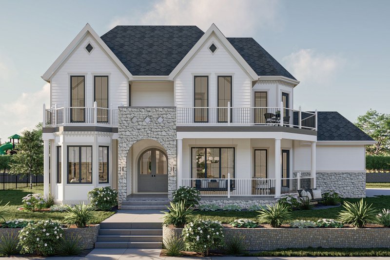 Dream House Plan - Modern Exterior - Front Elevation Plan #455-618