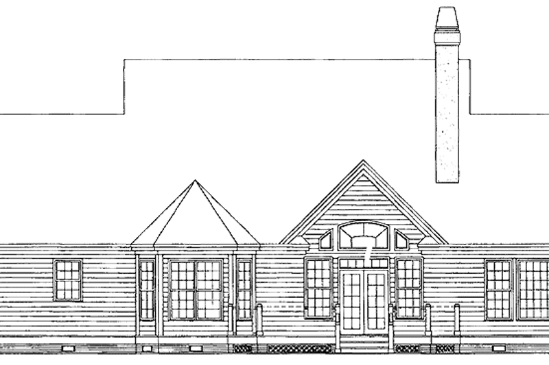 Home Plan - Exterior - Rear Elevation for Country House Plan #929-430 - 4 bed, 3 bath