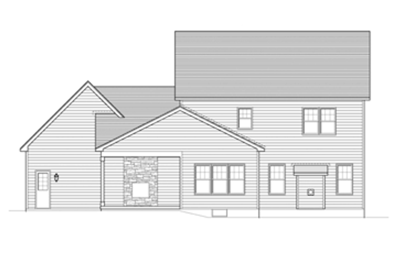Home Plan - Exterior - Rear Elevation for Colonial House Plan #1010-49 - 3 bed, 2.5 bath
