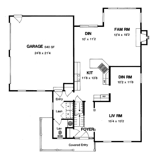 House Plan Design - Country Floor Plan - Main Floor Plan #316-182