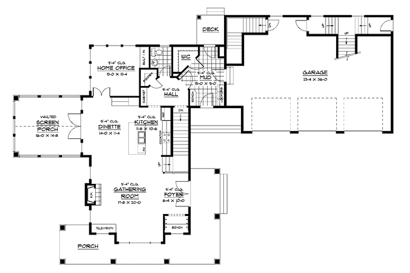 Home Plan - Floor Plan - Main Floor for Traditional House Plan #51-654 - 3 bed, 2.5 bath