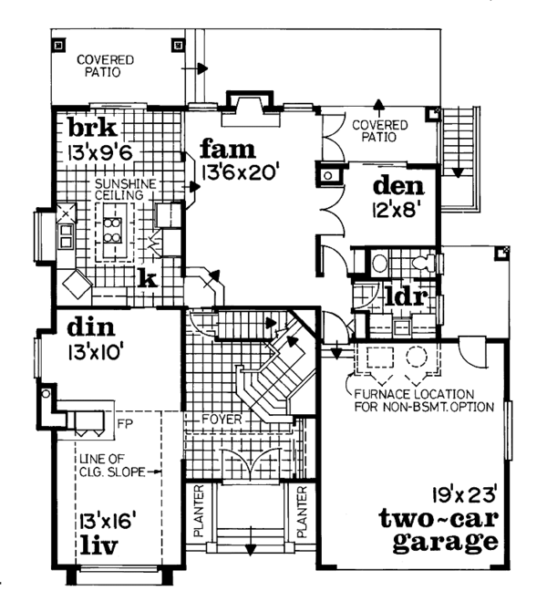 Home Plan - Prairie Floor Plan - Main Floor Plan #47-732