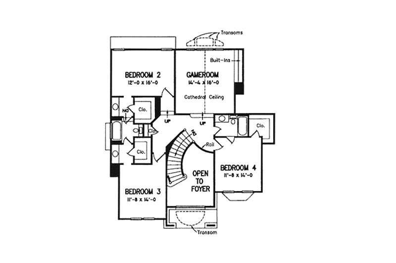 Home Plan - Floor Plan - Upper Floor for European House Plan #974-38 - 4 bed, 3.5 bath