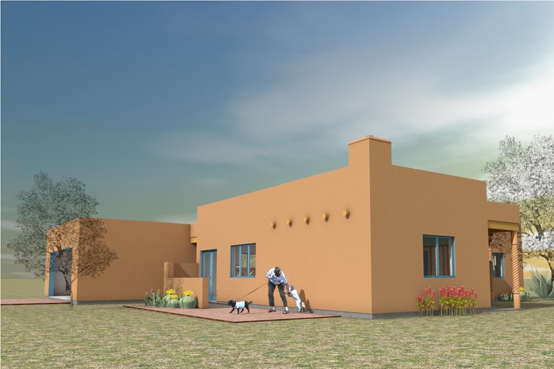 Architectural House Design - Exterior - Other Elevation for Adobe / Southwestern House Plan #450-9 - 3 bed, 2 bath