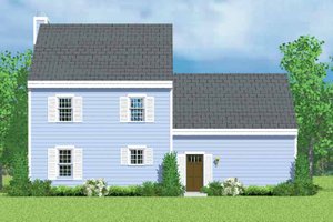 Home Plan - Exterior - Rear Elevation for Colonial House Plan #72-1088 - 3 bed, 2.5 bath