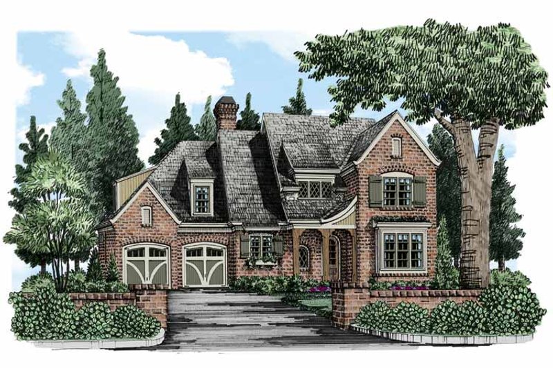 Home Plan - Exterior - Front Elevation 3 for European House Plan #927-493 - 3 bed, 3.5 bath