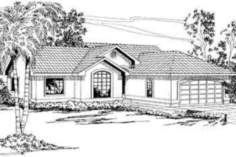 Architectural House Design - Mediterranean Exterior - Front Elevation Plan #124-255