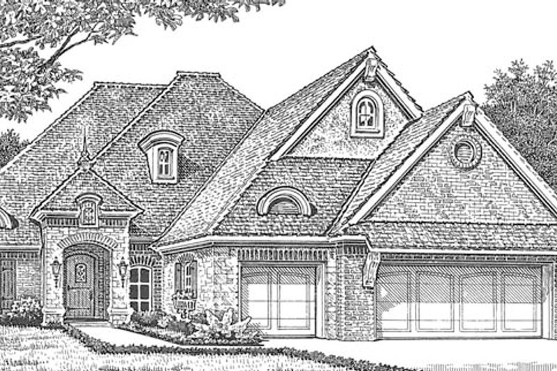 Home Plan - Exterior - Front Elevation 4 for European House Plan #310-1267 - 3 bed, 2.5 bath
