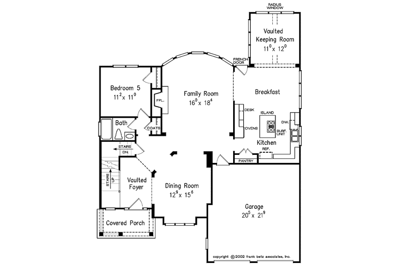 House Blueprint - Floor Plan - Main Floor for Country House Plan #927-892 - 5 bed, 4 bath